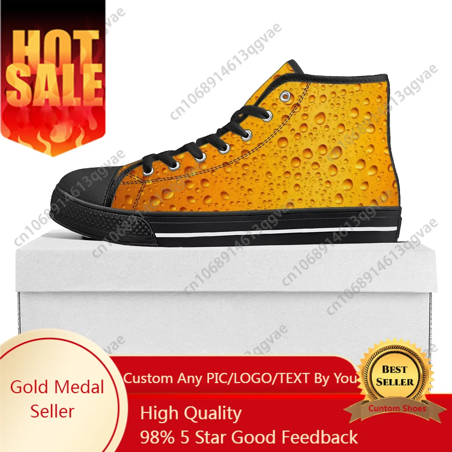Beer & Wine Grab - Beer Unisex 3D Print High Top