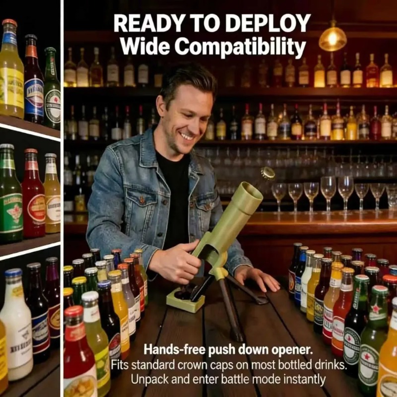 Wine Beer And Liquor - Spring Launch Bottle Cap Shooter Opener,