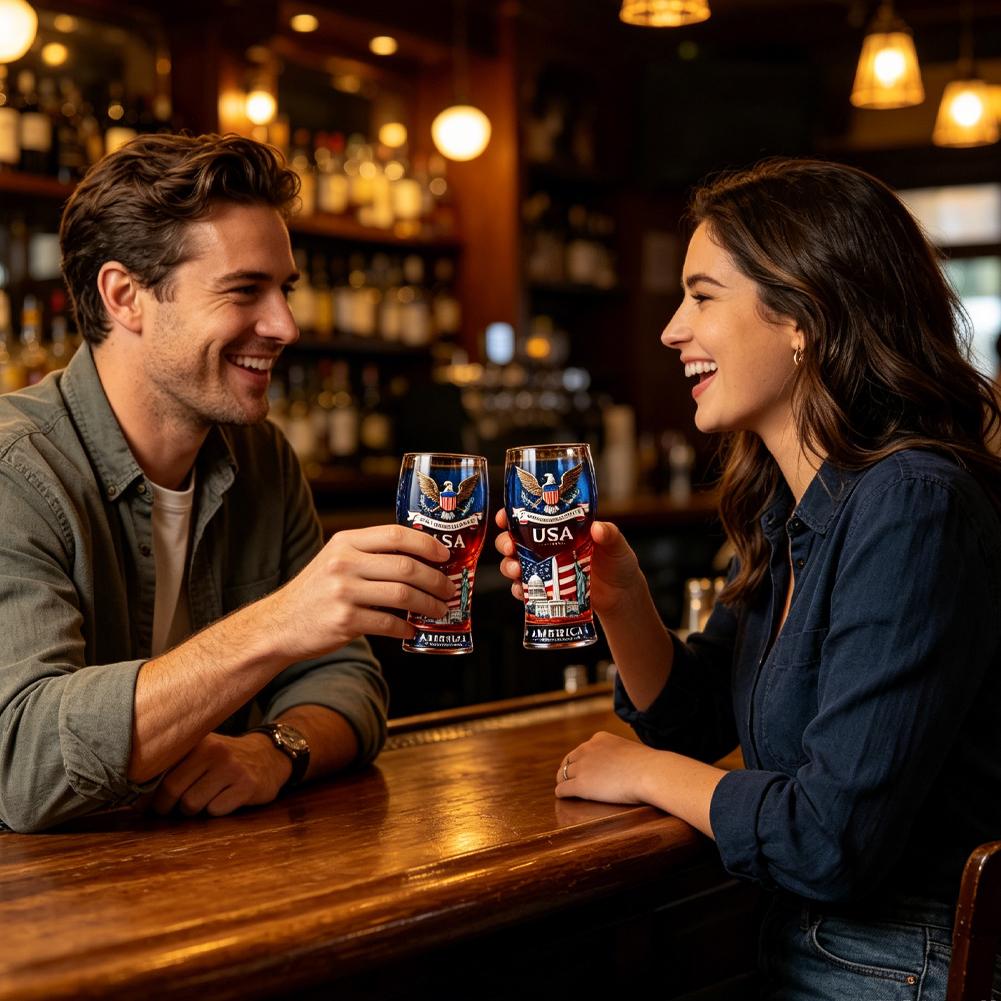 USA 250th Anniversary Beer Gla - огляд і ціна Wine Beer And Liquor