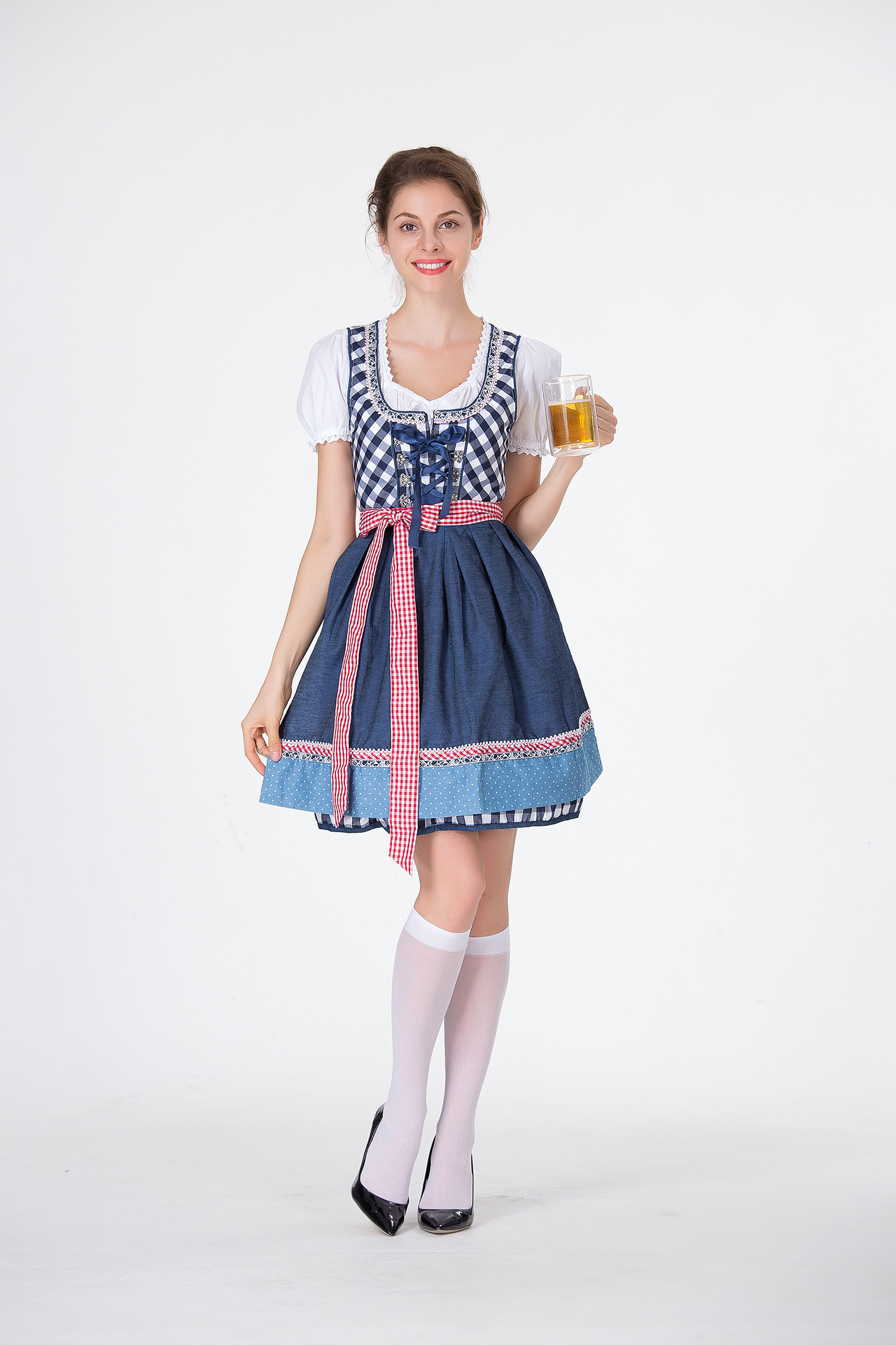Women German Dirndl Dress Plai - огляд і ціна Beer & Wine Grab