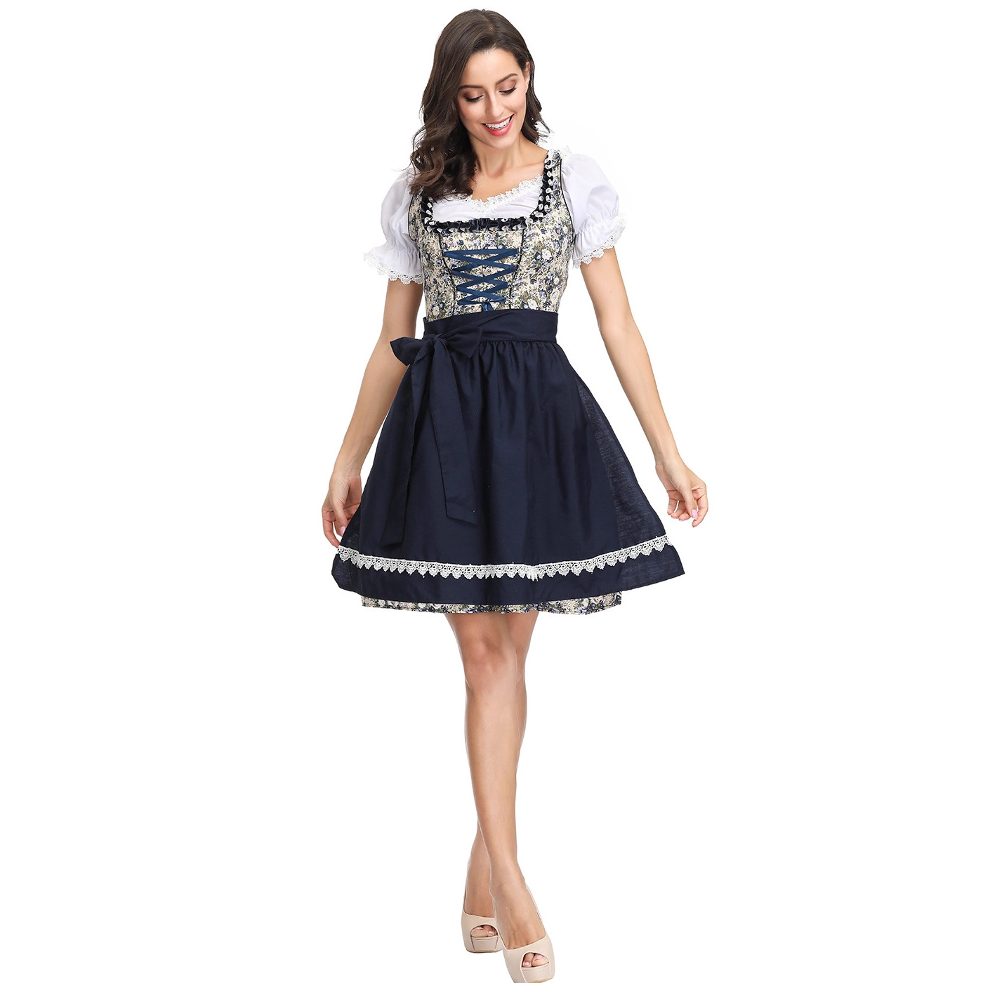 Women German Dirndl Dress Plai - огляд і ціна Beer & Wine Grab