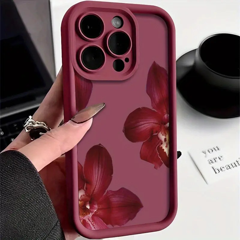 Wine Red Orchid Flower Pattern - огляд і ціна Wine & Beer Packages